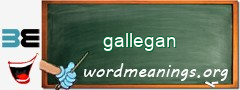 WordMeaning blackboard for gallegan